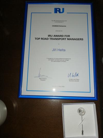IRU award for Jiří Helta