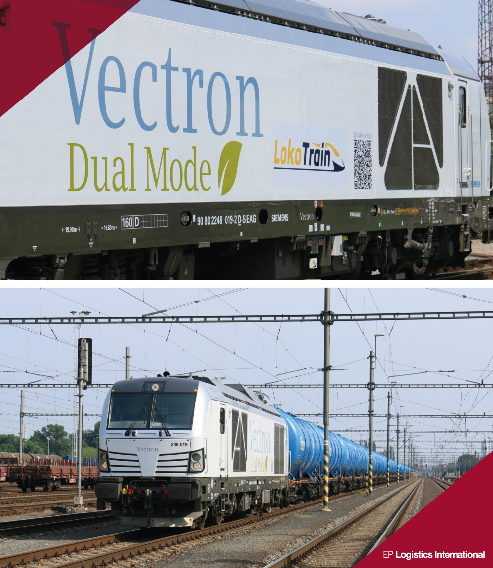 TWO SOURCE LOCOMOTIVE VECTRON DUAL MODE IN LOKOTRAIN FOR TRIAL